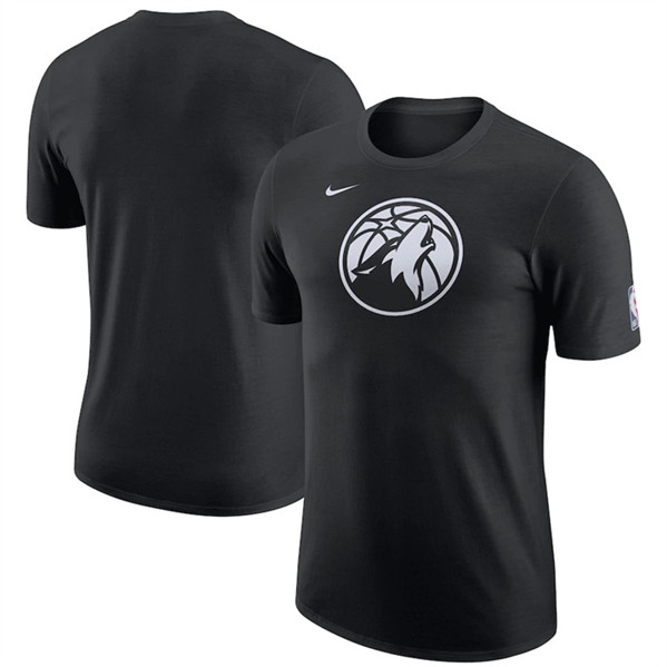Men's Minnesota Timberwolves Black 2022/23 City Edition Essential Warmup T-Shirt